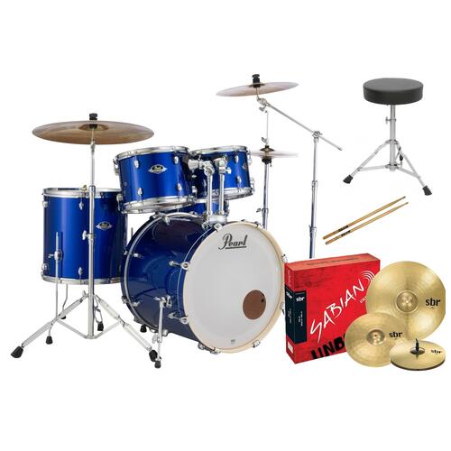 Image 3 - Pearl EXX Export Rock Drum Kit with Sabian Cymbals +STICKS AND THRONE